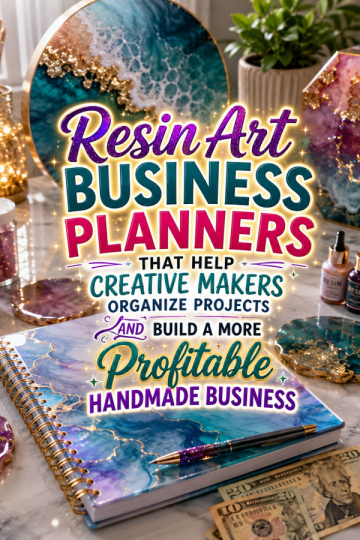 Resin Art Business Planners That Help Creative Makers Organize Projects and Build a More Profitable Handmade Business