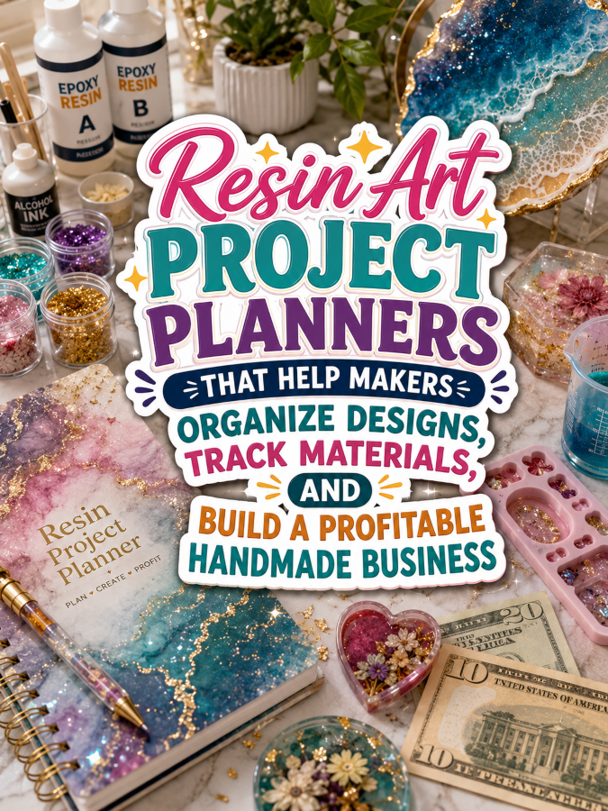 Resin Art Project Planners That Help Makers Organize Designs, Track Materials, and Build a Profitable Handmade Business Resin Art Project Planners That Help Makers Organize Designs, Track Materials, and Build a Profitable Handmade Business