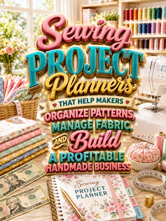 Sewing Project Planners That Help Makers Organize Patterns, Manage Fabric, and Build a Profitable Handmade Business