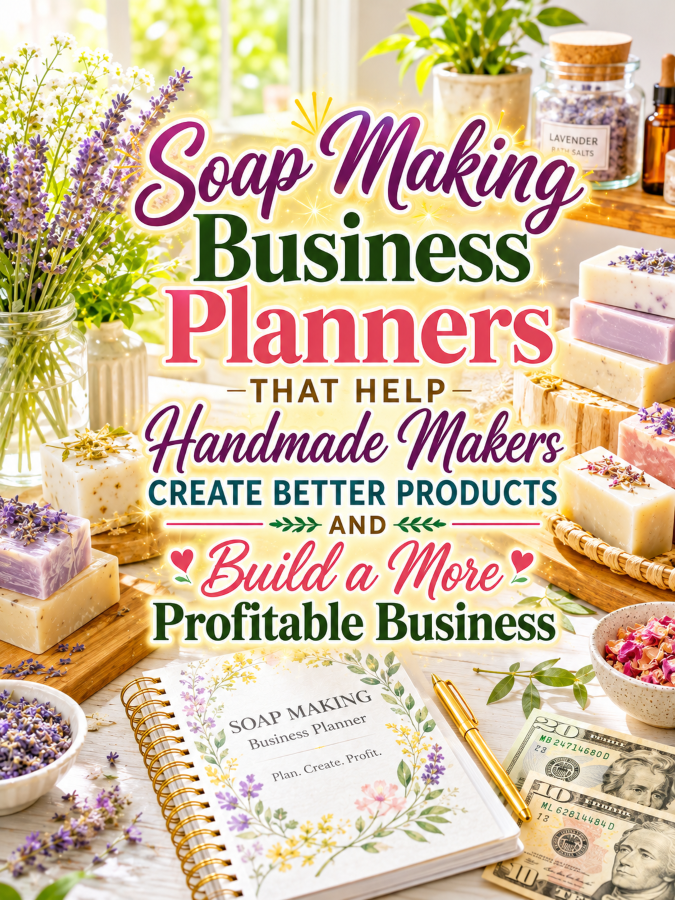 Soap Making Business Planners That Help Handmade Makers Create Better Products and Build a More Profitable Business
