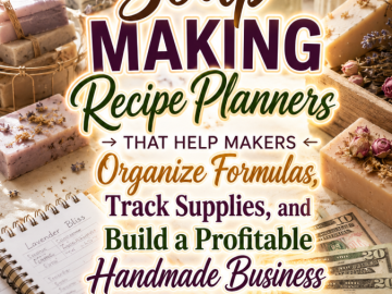 Soap Making Recipe Planners That Help Makers Organize Formulas, Track Supplies, and Build a Profitable Handmade Business