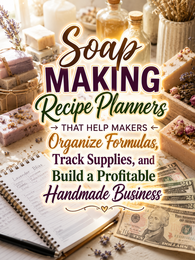 Soap Making Recipe Planners That Help Makers Organize Formulas, Track Supplies, and Build a Profitable Handmade Business Soap Making Recipe Planners That Help Makers Organize Formulas, Track Supplies, and Build a Profitable Handmade Business