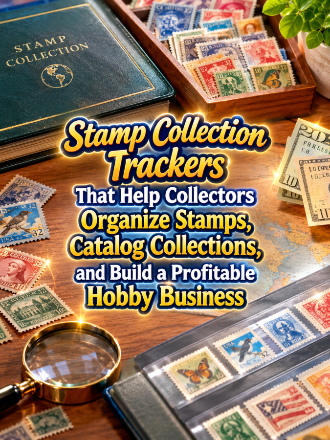 Stamp Collection Trackers That Help Collectors Organize Stamps, Catalog Collections, and Build a Profitable Hobby Business Stamp Collection Trackers That Help Collectors Organize Stamps, Catalog Collections, and Build a Profitable Hobby Business