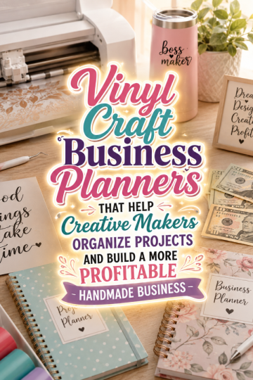Vinyl Craft Business Planners That Help Creative Makers Organize Projects and Build a More Profitable Handmade Business