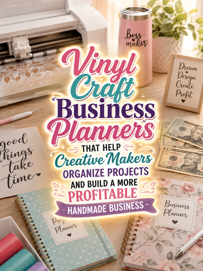 Vinyl Craft Business Planners That Help Creative Makers Organize Projects and Build a More Profitable Handmade Business