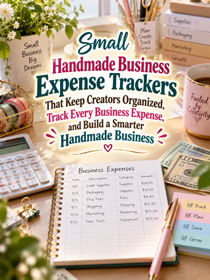Small Handmade Business Expense Trackers That Keep Creators Organized, Track Every Business Expense, and Build a Smarter Handmade Business