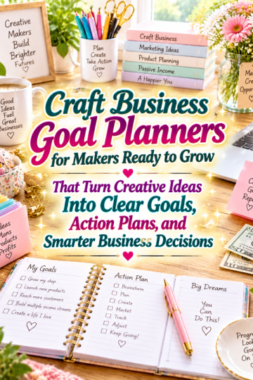 Craft Business Goal Planners for Makers Ready to Grow That Turn Creative Ideas Into Clear Goals, Action Plans, and Smarter Business Decisions