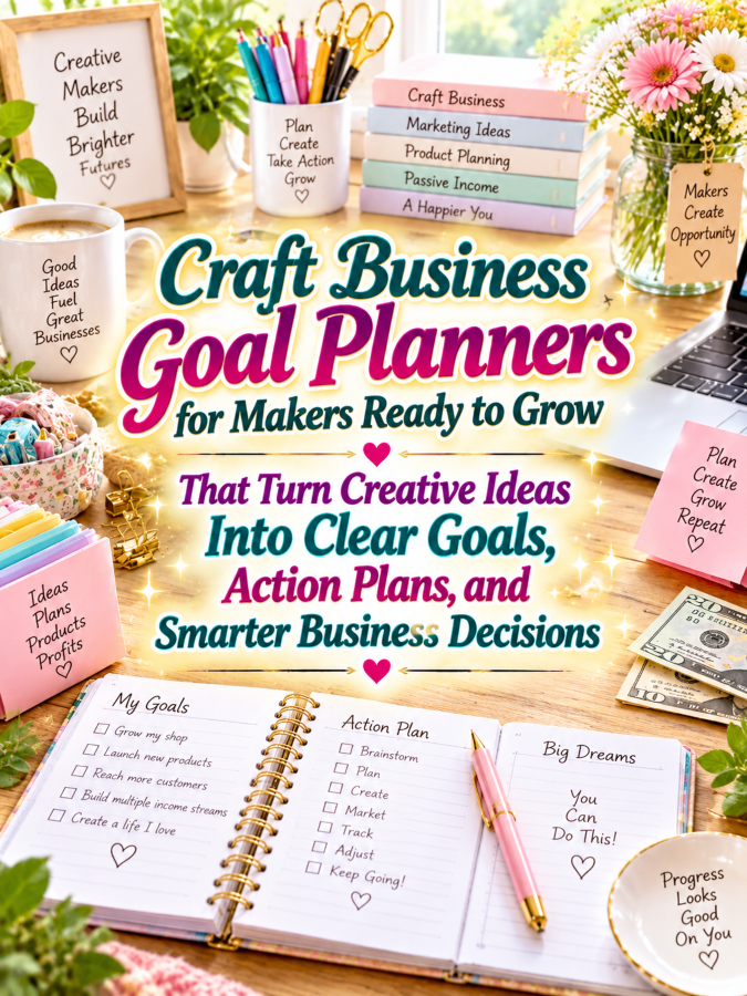 Craft Business Goal Planners for Makers Ready to Grow That Turn Creative Ideas Into Clear Goals, Action Plans, and Smarter Business Decisions