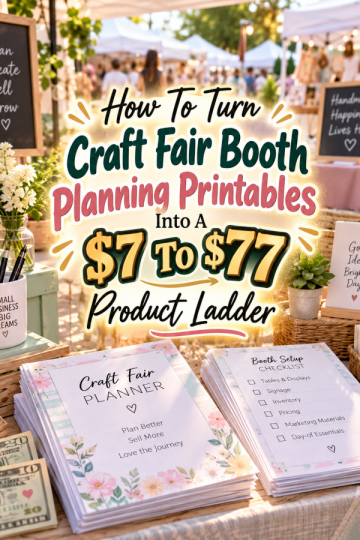 How To Turn Craft Fair Booth Planning Printables Into A  To  Product Ladder