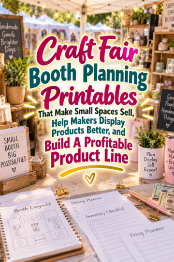 Craft Fair Booth Planning Printables That Make Small Spaces Sell, Help Makers Display Products Better, and Build A Profitable Product Line