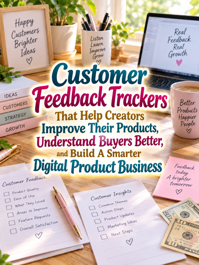 Customer Feedback Trackers That Help Creators Improve Their Products, Understand Buyers Better, and Build A Smarter Digital Product Business