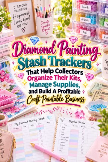 Diamond Painting Stash Trackers That Help Collectors Organize Their Kits, Manage Supplies, and Build A Profitable Craft Printable Business