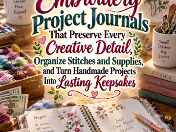 Embroidery Project Journals That Preserve Every Creative Detail, Organize Stitches and Supplies, and Turn Handmade Projects Into Lasting Keepsakes