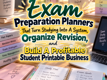 Exam Preparation Planners That Turn Studying Into A System, Organize Revision, and Build A Profitable Student Printable Business