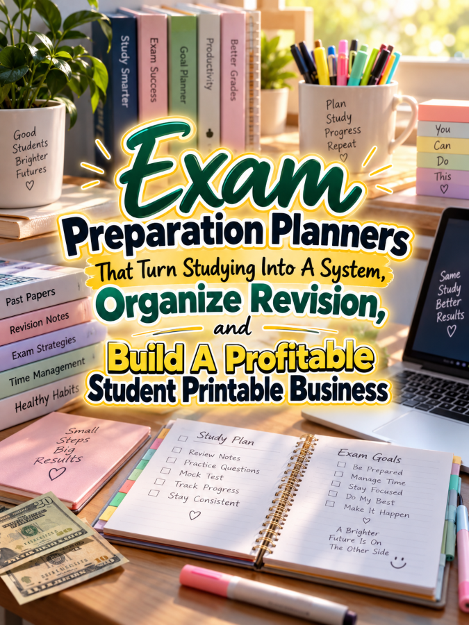 Exam Preparation Planners That Turn Studying Into A System, Organize Revision, and Build A Profitable Student Printable Business Exam Preparation Planners That Turn Studying Into A System, Organize Revision, and Build A Profitable Student Printable Business