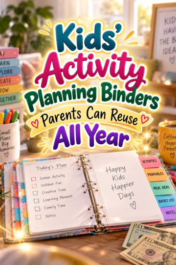Kids’ Activity Planning Binders Parents Can Reuse All Year