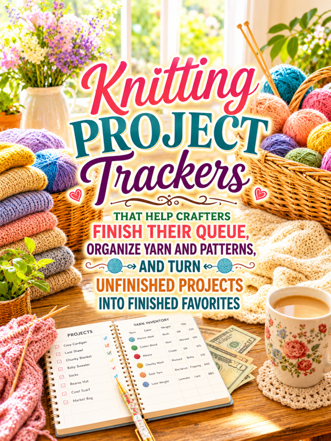 Knitting Project Trackers That Help Crafters Finish Their Queue, Organize Yarn and Patterns, and Turn Unfinished Projects Into Finished Favorites