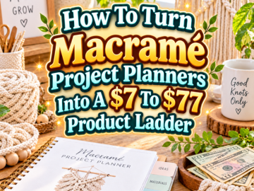 How To Turn Macramé Project Planners Into A  To  Product Ladder