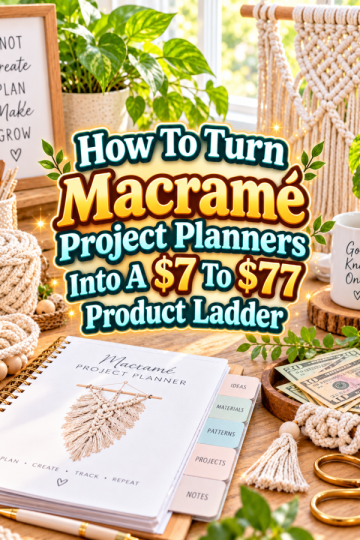 How To Turn Macramé Project Planners Into A  To  Product Ladder