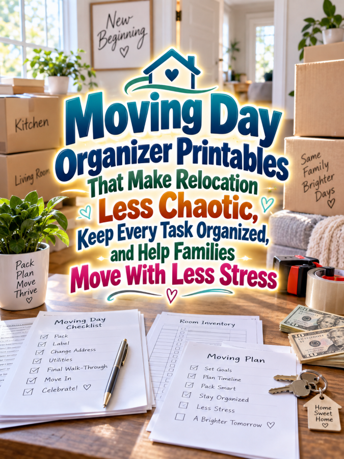 Moving Day Organizer Printables That Make Relocation Less Chaotic, Keep Every Task Organized, and Help Families Move With Less Stress Moving Day Organizer Printables That Make Relocation Less Chaotic, Keep Every Task Organized, and Help Families Move With Less Stress