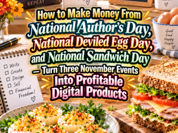 How to Make Money From National Author’s Day, National Deviled Egg Day, and National Sandwich Day — Turn Three November Events Into Profitable Digital Products