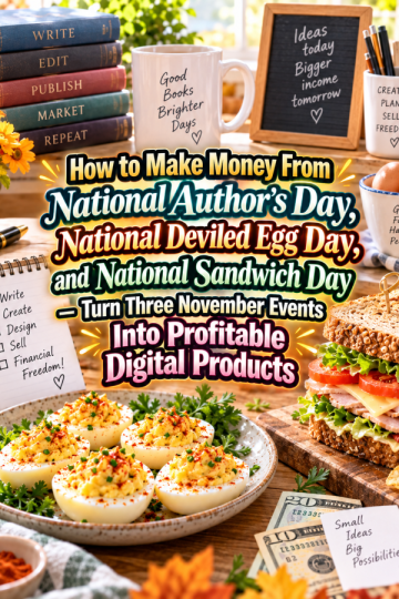 How to Make Money From National Author’s Day, National Deviled Egg Day, and National Sandwich Day — Turn Three November Events Into Profitable Digital Products