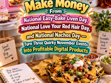 How to Make Money From National Easy-Bake Oven Day, National Love Your Red Hair Day, and National Nachos Day — Turn Three Quirky November Events Into Profitable Digital Products