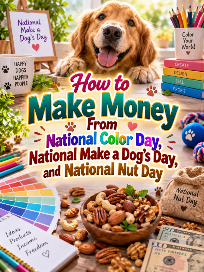 How to Make Money From National Color Day, National Make a Dog’s Day, and National Nut Day