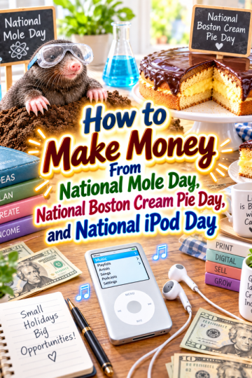 How to Make Money From National Mole Day, National Boston Cream Pie Day, and National iPod Day