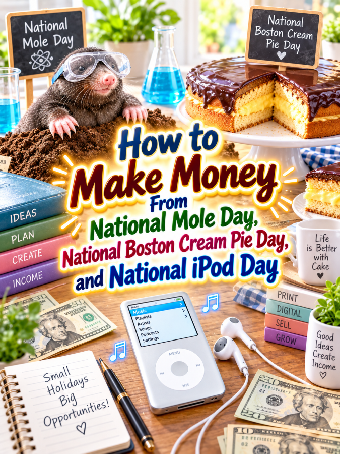 How to Make Money From National Mole Day, National Boston Cream Pie Day, and National iPod Day