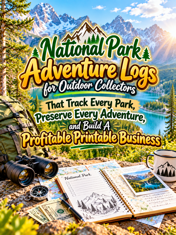 National Park Adventure Logs for Outdoor Collectors That Track Every Park, Preserve Every Adventure, and Build A Profitable Printable Business National Park Adventure Logs for Outdoor Collectors That Track Every Park, Preserve Every Adventure, and Build A Profitable Printable Business