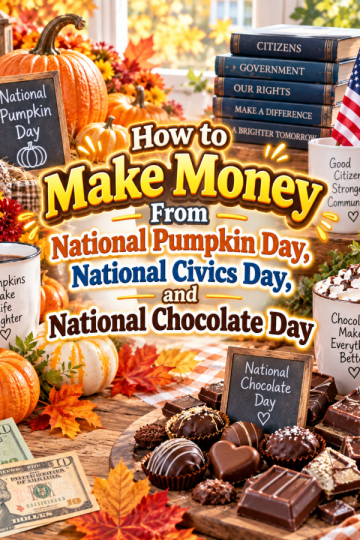 How to Make Money From National Pumpkin Day, National Civics Day, and National Chocolate Day
