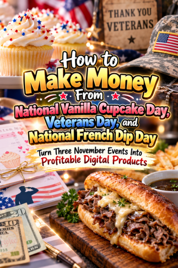 How to Make Money From National Vanilla Cupcake Day, Veterans Day, and National French Dip Day – Turn Three November Events Into Profitable Digital Products