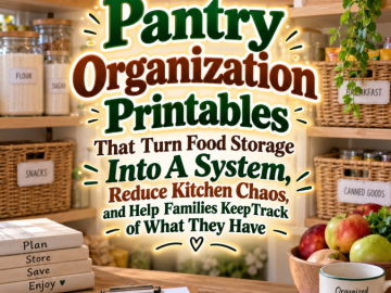 Pantry Organization Printables That Turn Food Storage Into A System, Reduce Kitchen Chaos, and Help Families Keep Track of What They Have Pantry Organization Printables That Turn Food Storage Into A System, Reduce Kitchen Chaos, and Help Families Keep Track of What They Have