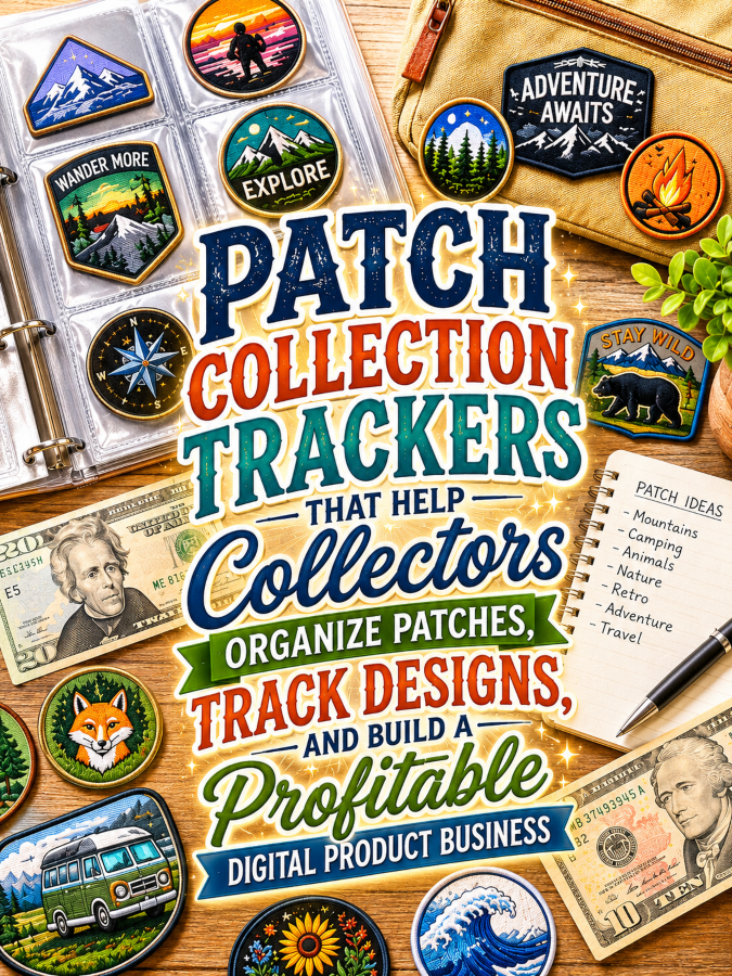 Patch Collection Trackers That Help Collectors Organize Patches, Track Designs, and Build a Profitable Digital Product Business
