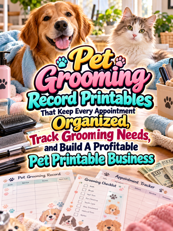 Pet Grooming Record Printables That Keep Every Appointment Organized, Track Grooming Needs, and Build A Profitable Pet Printable Business Pet Grooming Record Printables That Keep Every Appointment Organized, Track Grooming Needs, and Build A Profitable Pet Printable Business