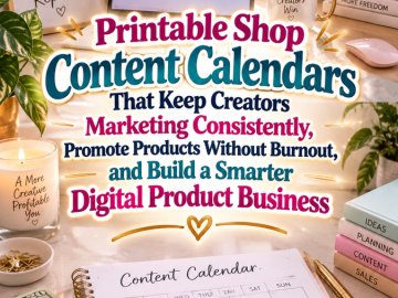 Printable Shop Content Calendars That Keep Creators Marketing Consistently, Promote Products Without Burnout, and Build a Smarter Digital Product Business