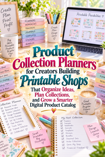Product Collection Planners for Creators Building Printable Shops That Organize Ideas, Plan Collections, and Grow a Smarter Digital Product Catalog