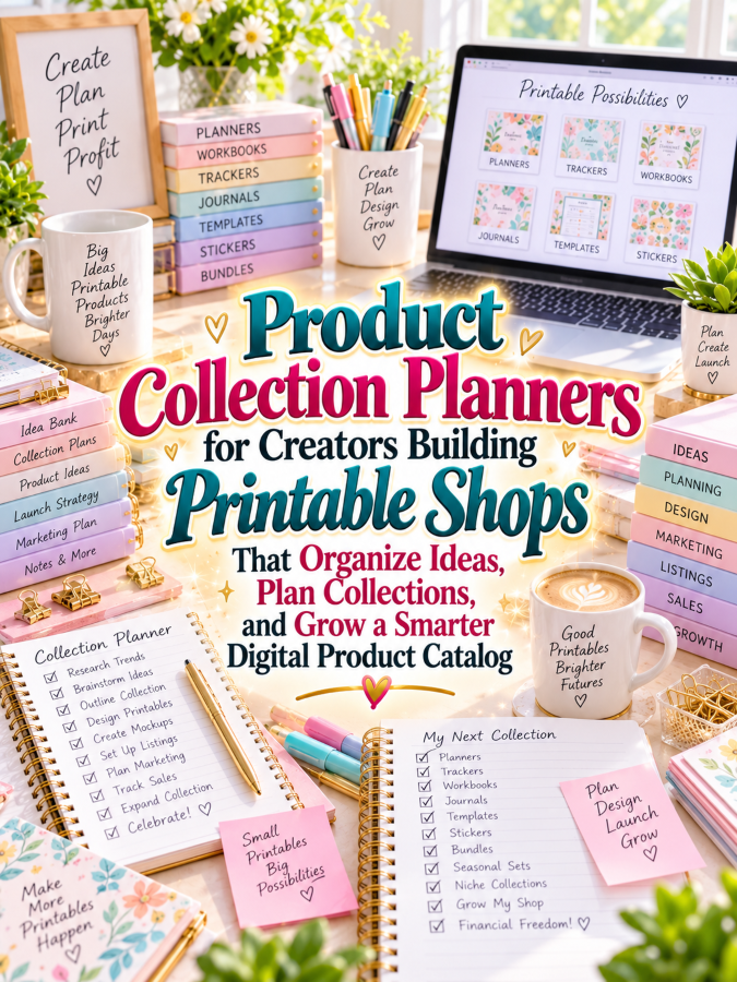 Product Collection Planners for Creators Building Printable Shops That Organize Ideas, Plan Collections, and Grow a Smarter Digital Product Catalog
