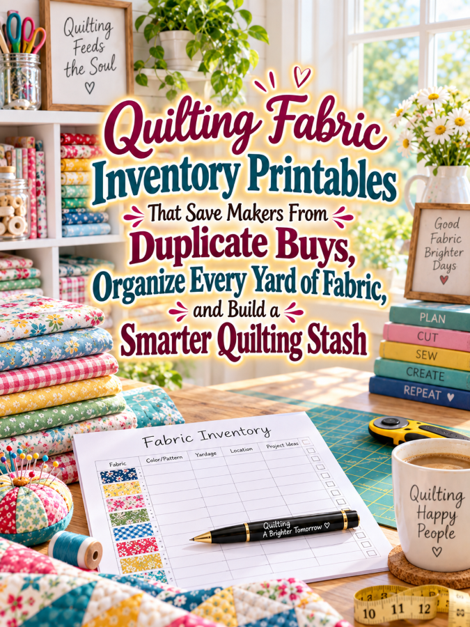 Quilting Fabric Inventory Printables That Save Makers From Duplicate Buys, Organize Every Yard of Fabric, and Build a Smarter Quilting Stash