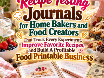 Recipe Testing Journals for Home Bakers and Food Creators That Track Every Experiment, Improve Favorite Recipes, and Build A Profitable Food Printable Business Recipe Testing Journals for Home Bakers and Food Creators That Track Every Experiment, Improve Favorite Recipes, and Build A Profitable Food Printable Business