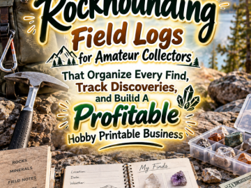 Rockhounding Field Logs for Amateur Collectors That Organize Every Find, Track Discoveries, and Build A Profitable Hobby Printable Business Rockhounding Field Logs for Amateur Collectors That Organize Every Find, Track Discoveries, and Build A Profitable Hobby Printable Business