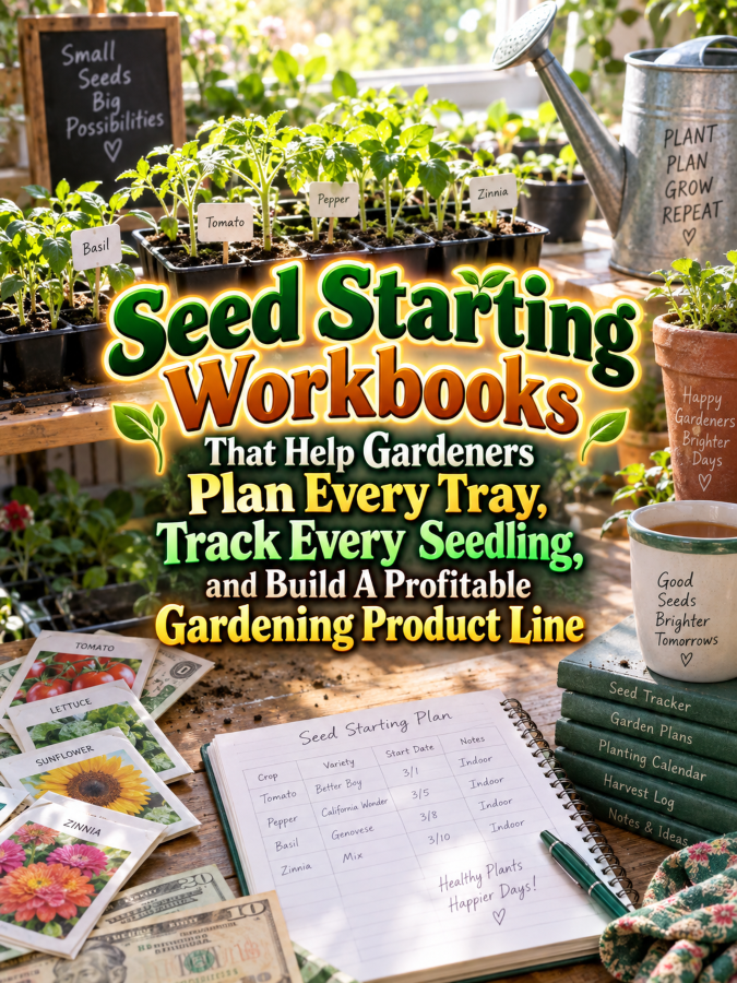 Seed Starting Workbooks That Help Gardeners Plan Every Tray, Track Every Seedling, and Build A Profitable Gardening Product Line Seed Starting Workbooks That Help Gardeners Plan Every Tray, Track Every Seedling, and Build A Profitable Gardening Product Line