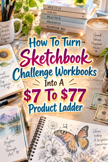 How To Turn Sketchbook Challenge Workbooks Into A  To  Product Ladder