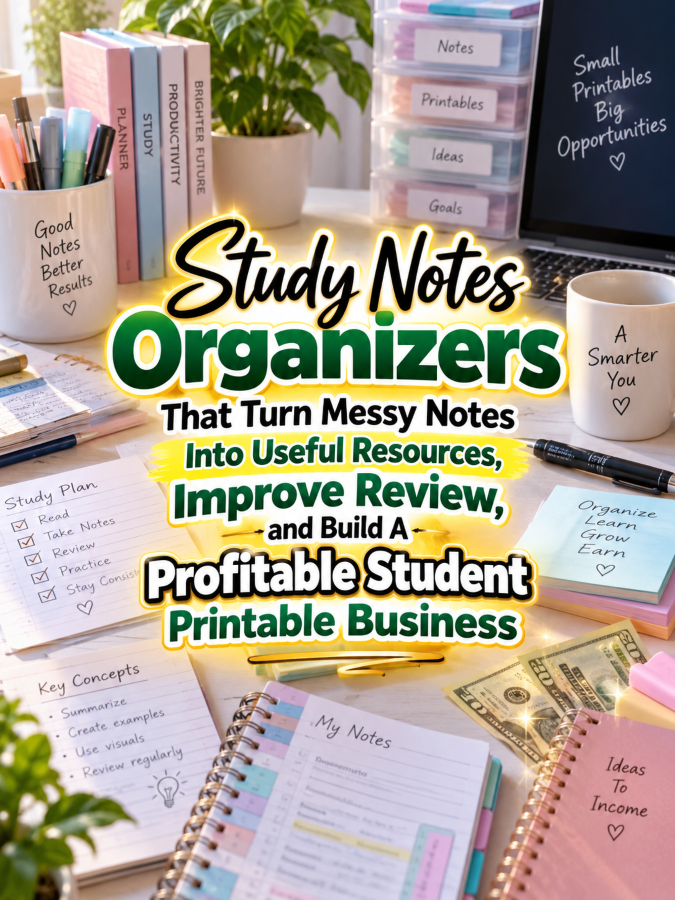 Study Notes Organizers That Turn Messy Notes Into Useful Resources, Improve Review, and Build A Profitable Student Printable Business Study Notes Organizers That Turn Messy Notes Into Useful Resources, Improve Review, and Build A Profitable Student Printable Business