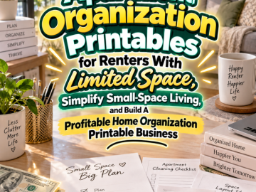 Apartment Organization Printables for Renters With Limited Space, Simplify Small-Space Living, and Build A Profitable Home Organization Printable Business