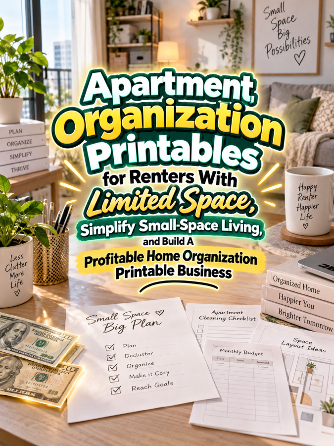 Apartment Organization Printables for Renters With Limited Space, Simplify Small-Space Living, and Build A Profitable Home Organization Printable Business Apartment Organization Printables for Renters With Limited Space, Simplify Small-Space Living, and Build A Profitable Home Organization Printable Business