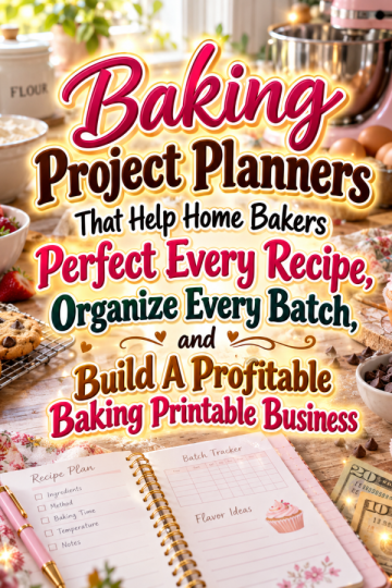 Baking Project Planners That Help Home Bakers Perfect Every Recipe, Organize Every Batch, and Build A Profitable Baking Printable Business