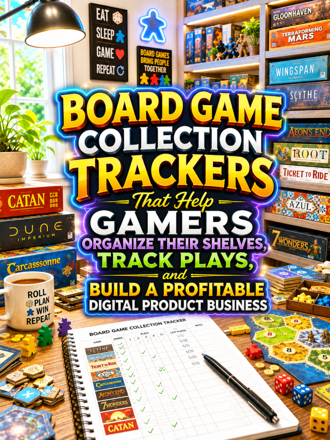 Board Game Collection Trackers That Help Gamers Organize Their Shelves, Track Plays, and Build a Profitable Digital Product Business