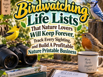 Birdwatching Life Lists That Nature Lovers Will Keep Forever, Track Every Sighting, and Build A Profitable Nature Printable Business Birdwatching Life Lists That Nature Lovers Will Keep Forever, Track Every Sighting, and Build A Profitable Nature Printable Business